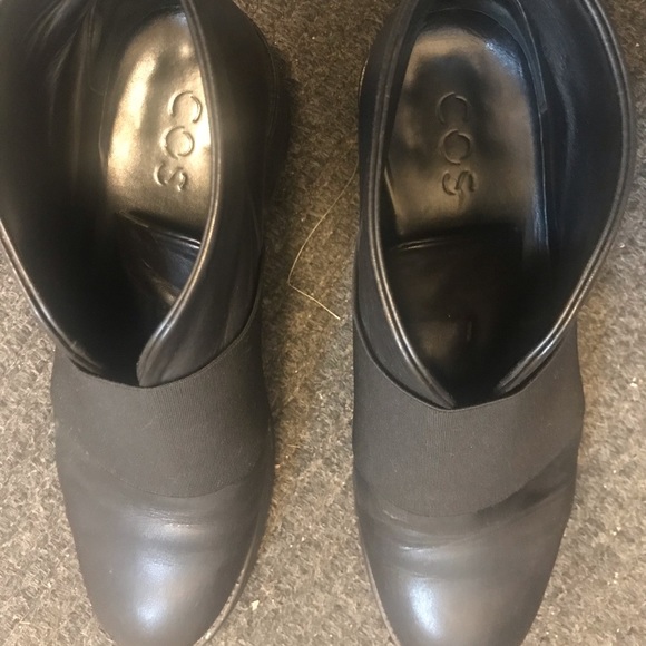 Black leather COS walking boots (London city style) - Picture 4 of 9